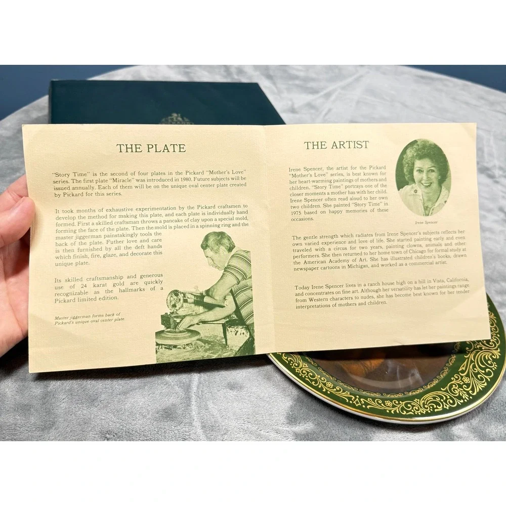 Pickard China Story Time Plate Mothers Love Series Irene Spencer 2538 of 7500